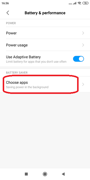 click on choose apps