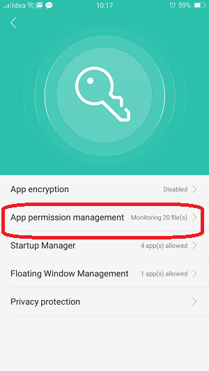 click on app management
