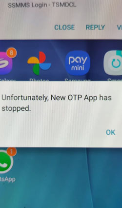 New OTP app stopped