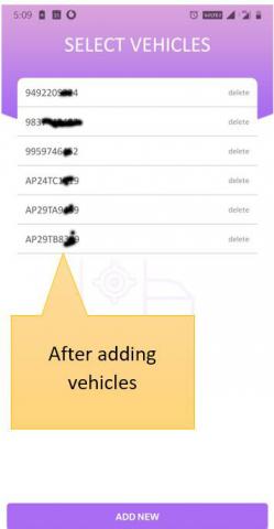 After adding vehicles