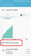 click on ultra data saving mode